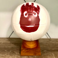 Wilson basket ball made into an urn to hold ashes